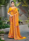 Shanti Vol 11 By Kashvi Bright Moss Foil Printed Saree Collection
